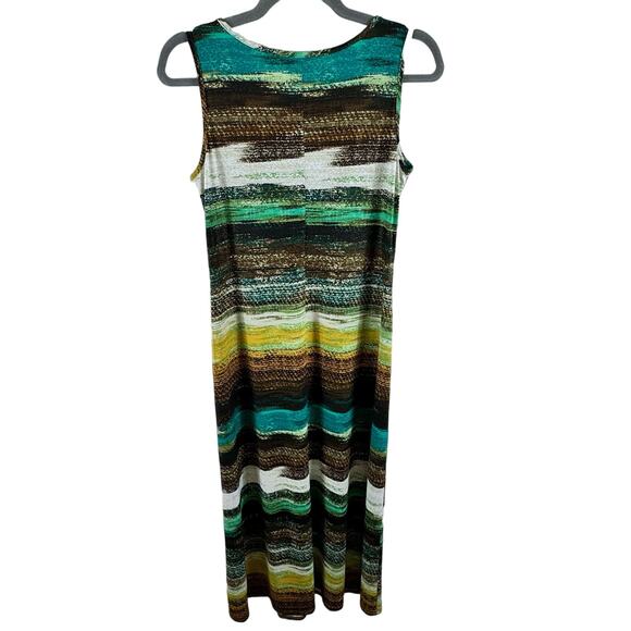 Christopher & Banks NWT Sleeveless Scoop Neck Shimmery Stretchy Maxi Dress Sz S - Picture 2 of 6